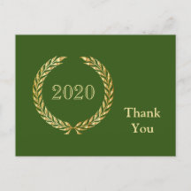 Corona de Graduación Agradecimiento Dorado Verde