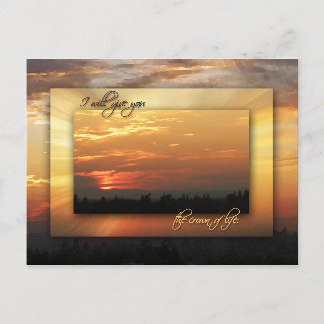 Postal Corona de la vida (Anverso)
