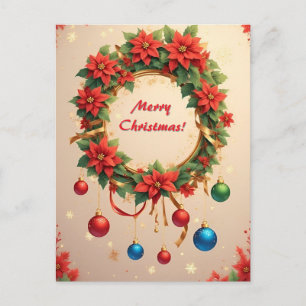 Postal Corona de Navidad elegante y festiva 🎄✨