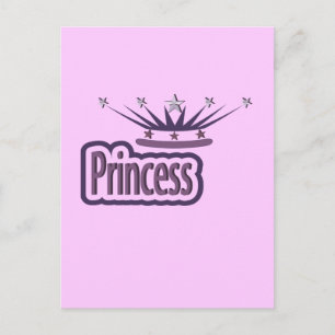 Postal Corona de princesas moradas