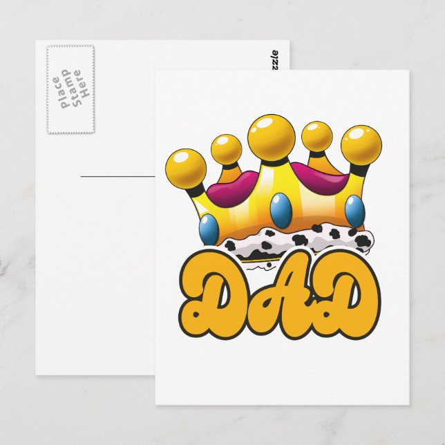 Postal Corona de Reyes Padre (Anverso / Reverso)