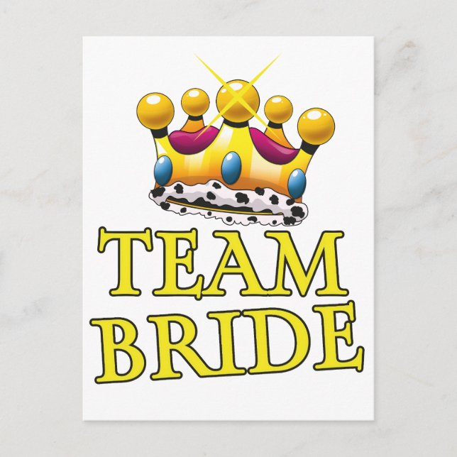 Postal Corona de Team Bride boda (Anverso)