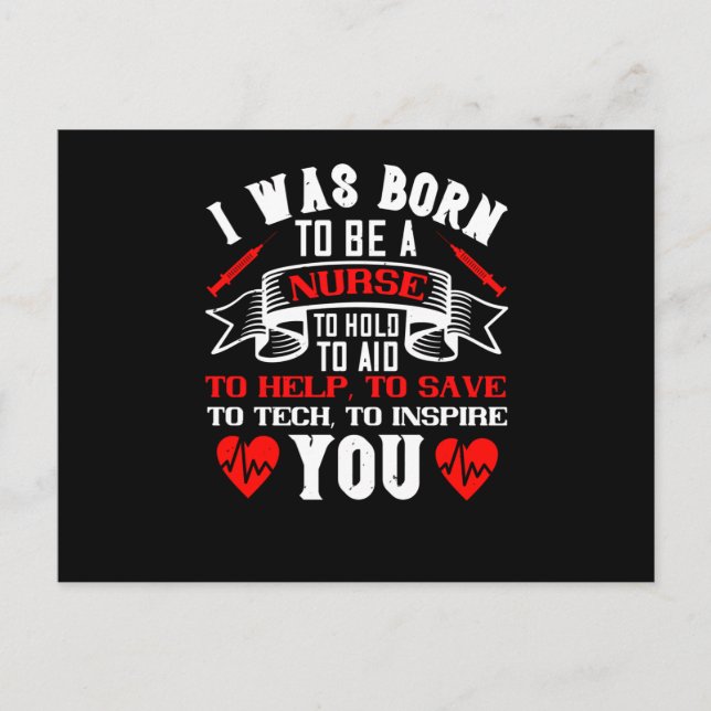 Postal Corona Enfermeras - Nací Para Ser Enfermera (Anverso)
