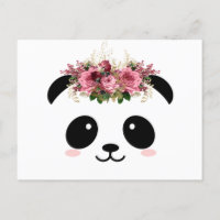 Corona floral de Cute Panda