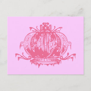 Postal Corona gótica rosa descompuesta