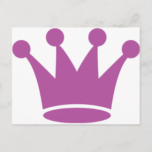 Postal corona rosada de princesa