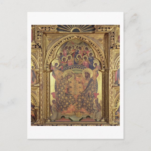 Postal Coronación de la Virgen (detalle de la poliptilina (Anverso)