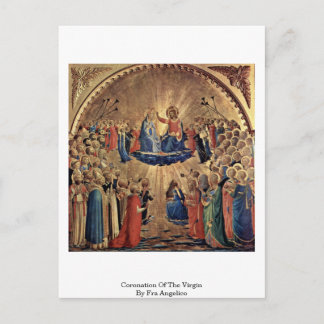 Postal Coronación De La Virgen Por Fra Angelico