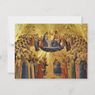 Postal Coronación de la Virgen por Fra Angelico