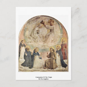 Postal Coronación De La Virgen Por Fra Angelico