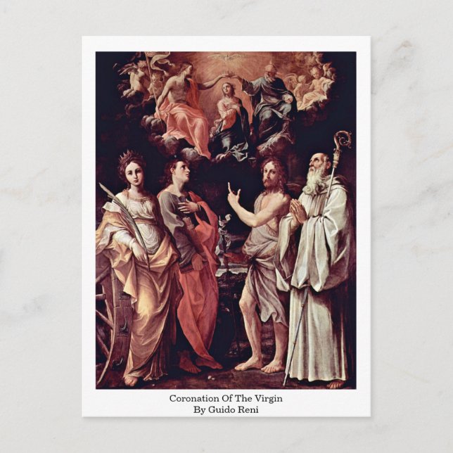 Postal Coronación De La Virgen Por Guido Reni (Anverso)