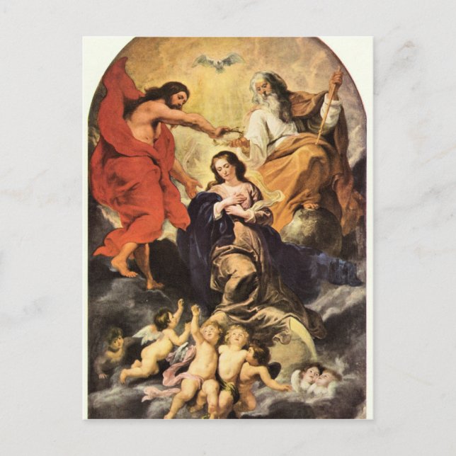 Postal Coronación de Marie por Paul Rubens (Anverso)