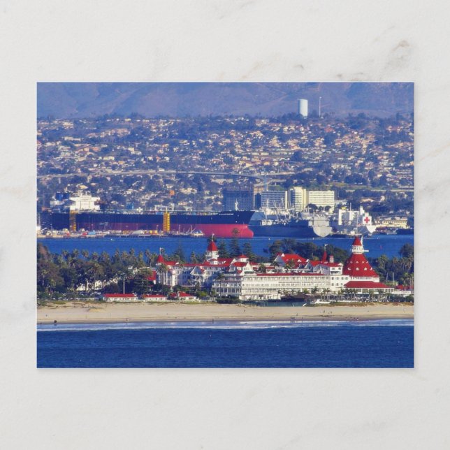 Postal Coronado Visto Desde El Monumento Nacional De Cabr (Anverso)