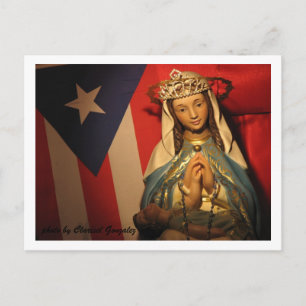 Postal Coronando a la Virgen