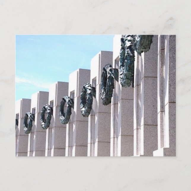 Postal Coronas de Bronce del Monumento a la Segunda Guerr (Anverso)