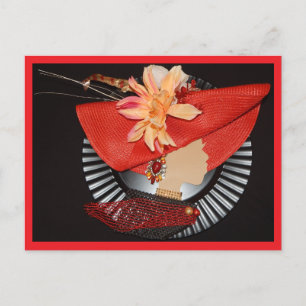 POSTAL CORONAS ELEGANTS -ROJO / NEGRO