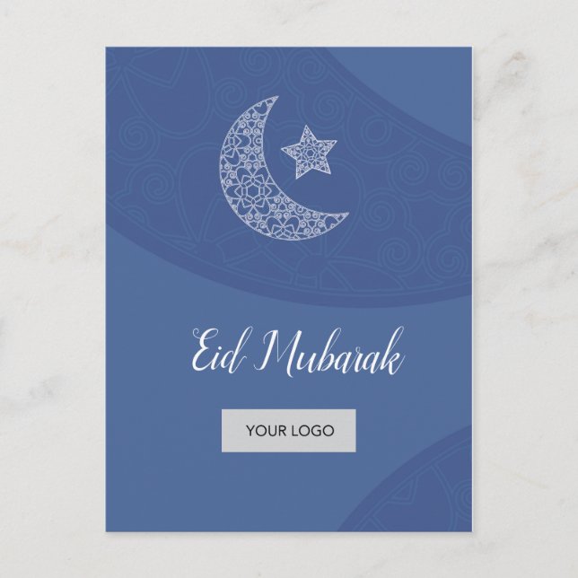 Postal corporativa de Eid - azul (Anverso)