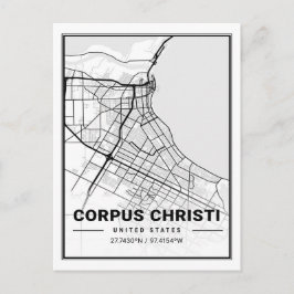 Postal Corpus Christi Texas USA Travel City Map Poster