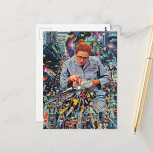 Postal Corre Hurry El Dentista Está Viniendo Collage Surr