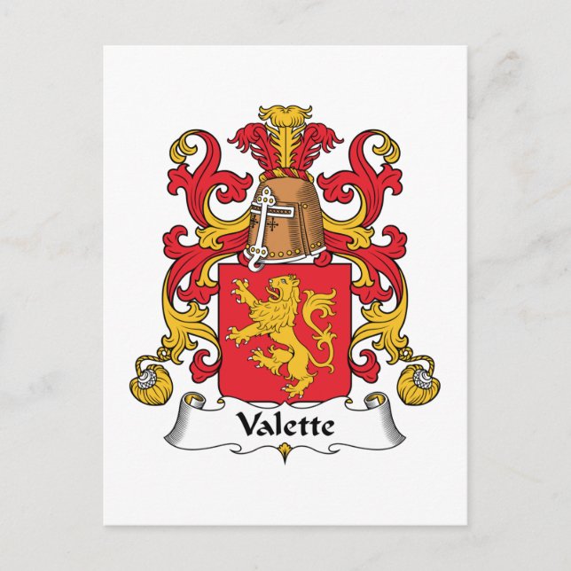 Postal Corredor de familia de Valette (Anverso)