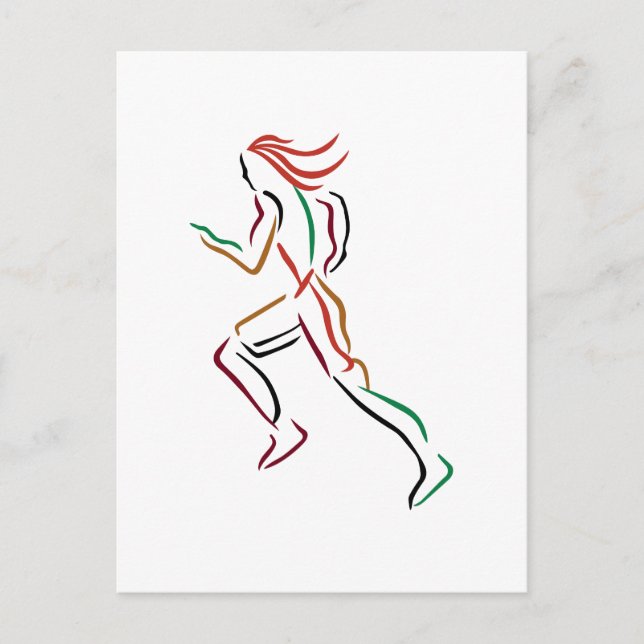 Postal Corredor femenino (Anverso)