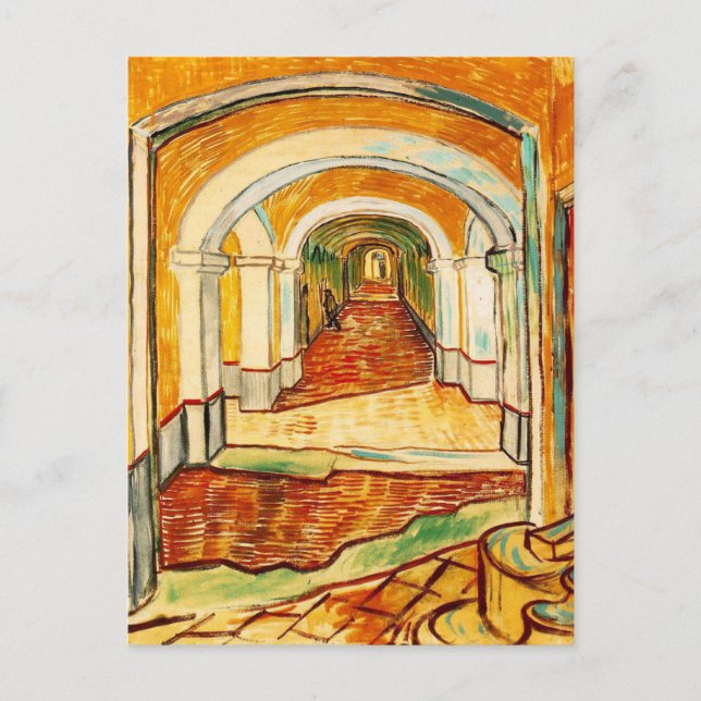 Postal Corredor Vincent van Gogh en el asilo (Anverso)