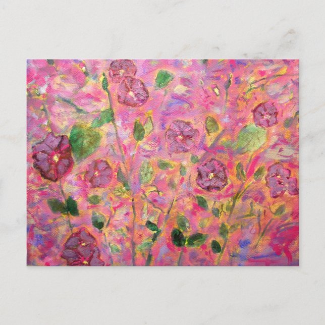 Postal correhuelas púrpuras y azules (Anverso)