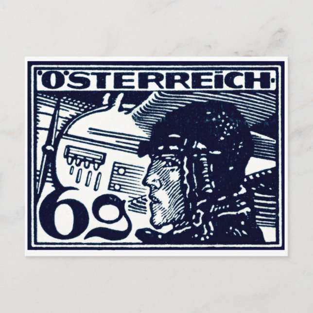 Postal Correo aéreo austriaco de 1925 (Anverso)