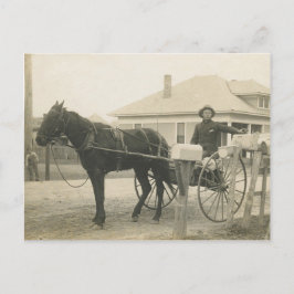Postal Correo antiguo Buggy Postman Entregando foto de co