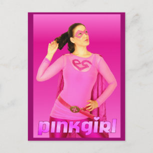 Postal Correo Chica Rosado