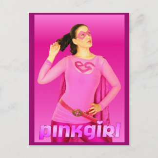 Postal Correo Chica Rosado