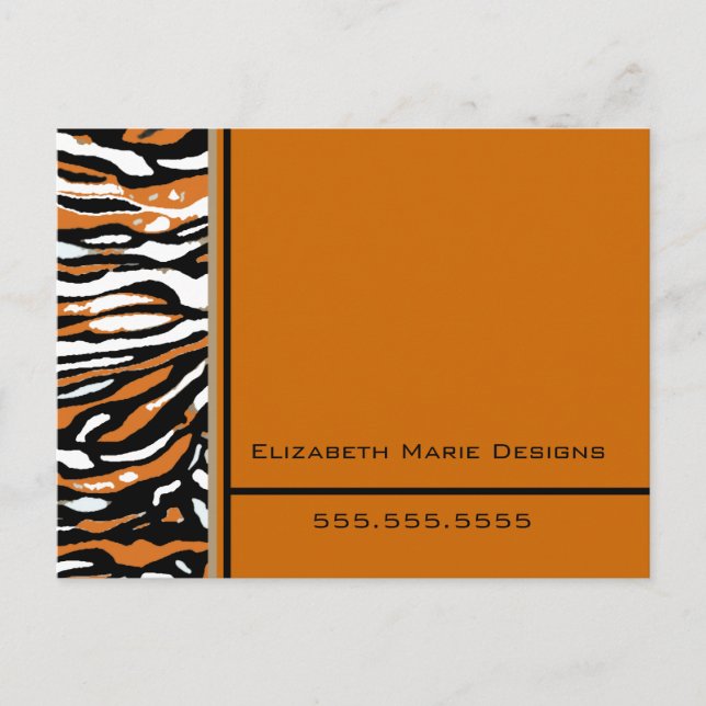 Postal Correo comercial de impresión de tigres (Anverso)