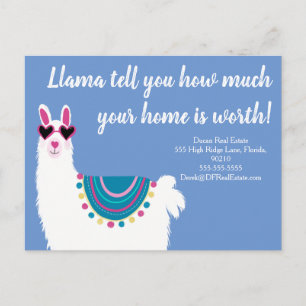 Postal Correo de Valor de la Propiedad Llama Marketing de