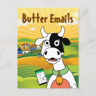 Postal Correo electrónico de la mantequilla Humor polític