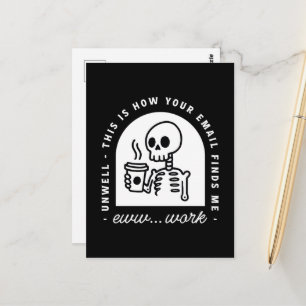 Postal Correo electrónico divertido me encontró mal cansa