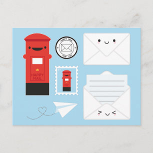 Postal Correo feliz - Kawaii Post
