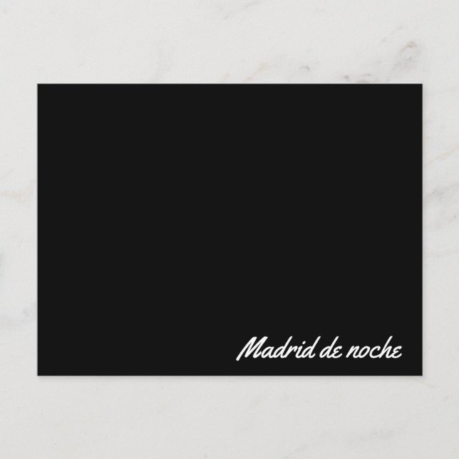 Postal Correo Madrid de Noche (Anverso)