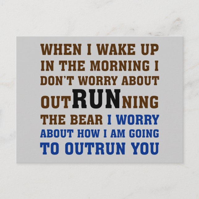 Postal Correr se trata de vencer a la competencia (Anverso)