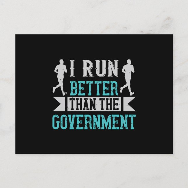 Postal Correr yo mejor que el gobierno (Anverso)
