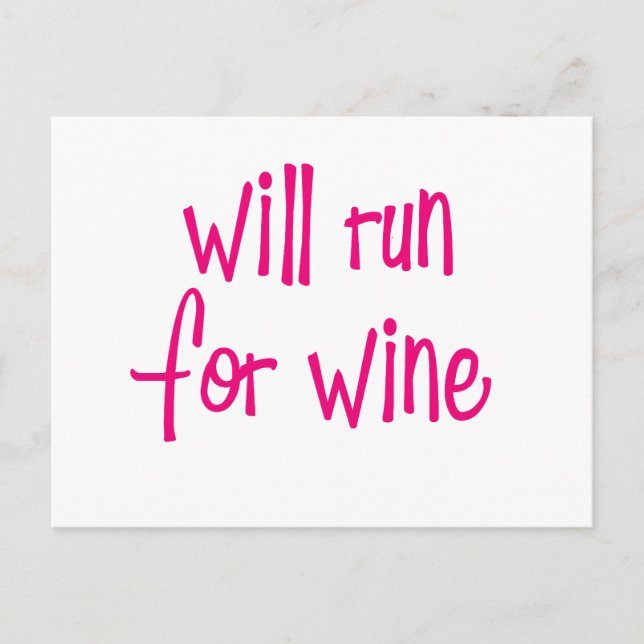 Postal Correrá por el vino (Anverso)