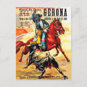 Postal Corrida de toros de Gerona, España, Corrida,viajes