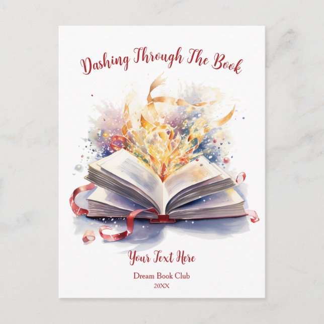 Postal Corriendo a través del libro (Anverso)