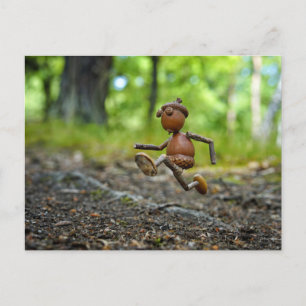 Postal Corriendo Acorn Elf - deporte