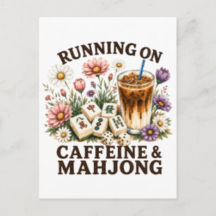 Postal Corriendo con cafeína y mahjong