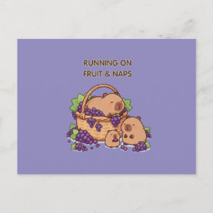 Postal Corriendo con Frutas y Siestas – Familia de Carpin