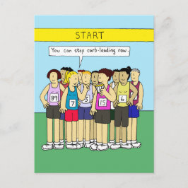 Postal Corriendo el humor para comer carbohidratos