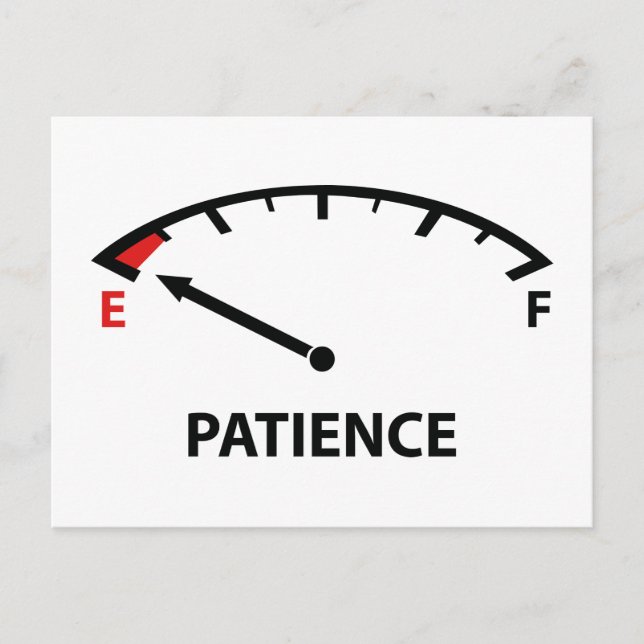 Postal Corriendo en vacío : Paciencia (Anverso)