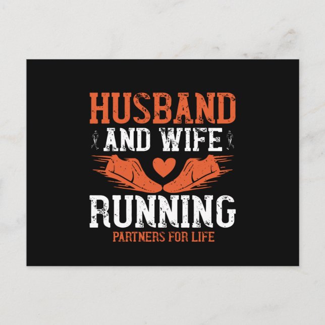 Postal Corriendo - Esposo y esposa corriendo (Anverso)