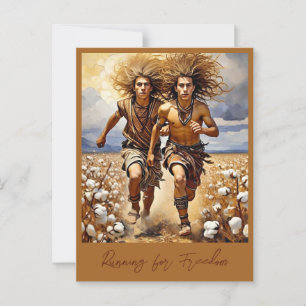 POSTAL " CORRIENDO POR LA LIBERTAD "