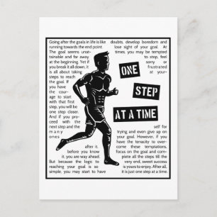 Postal Corriendo Tras Metas Motivación Determinación